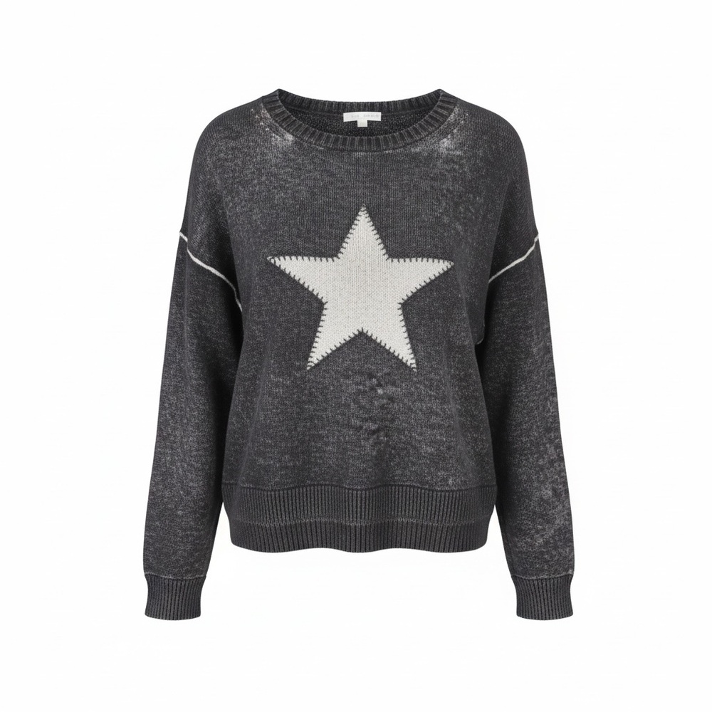 Lisa Todd Charcoal Star Sweater